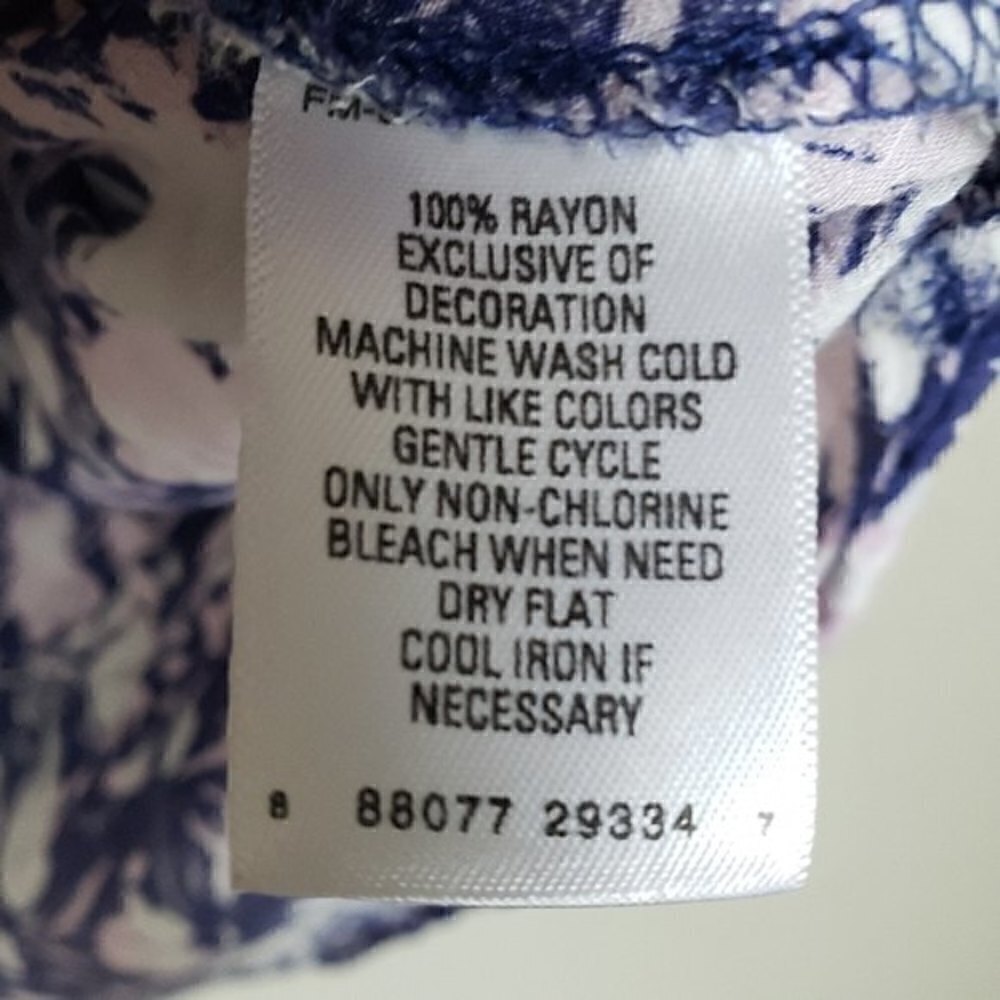Floral print puff sleeve button blouse top size Medium - Picture 7 of 10
